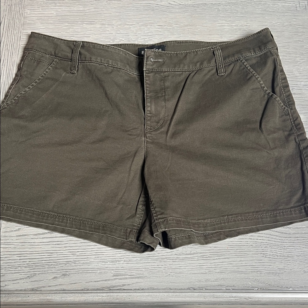 Express Women's Olive Green Shorts